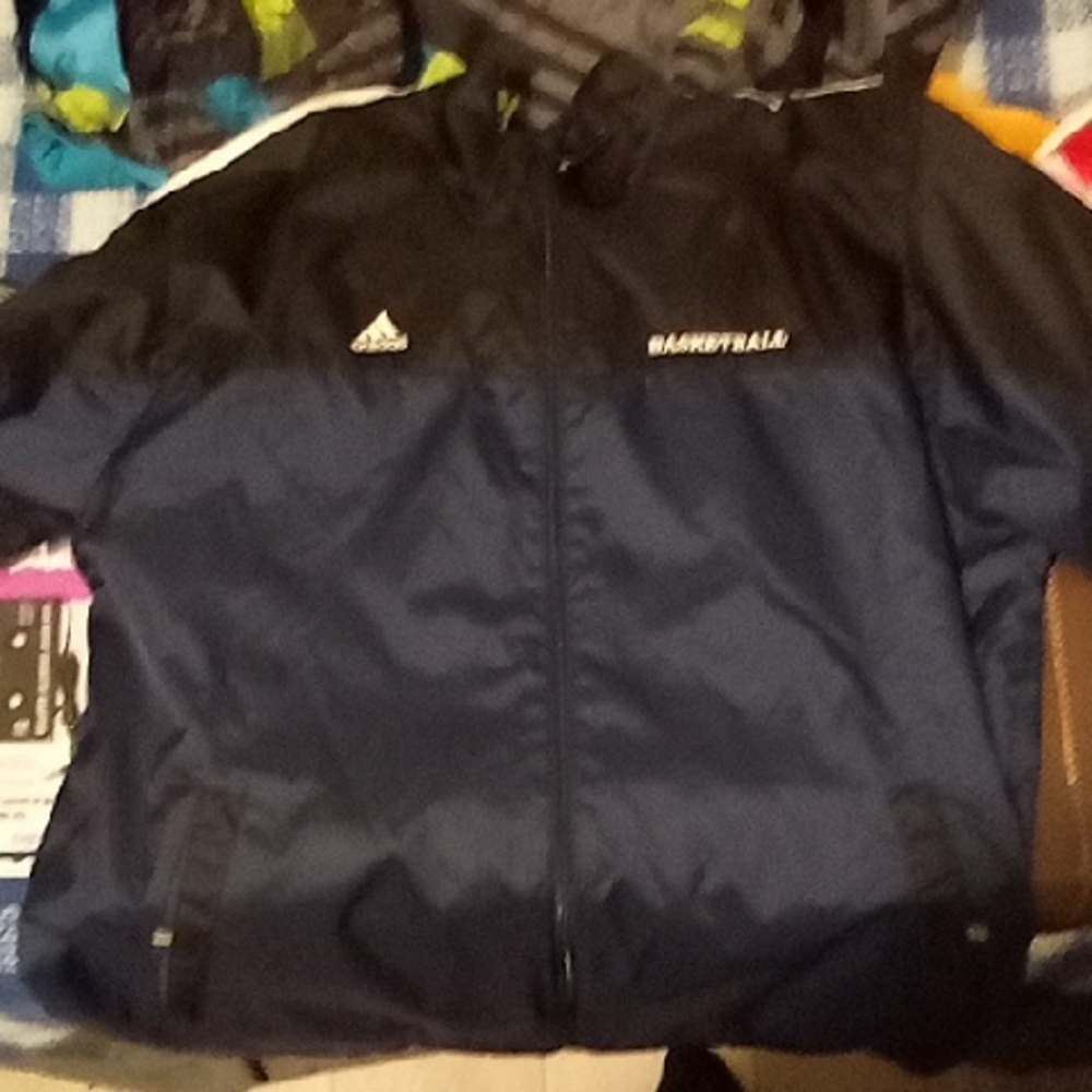Adidas Navy and Black Sports Jacket